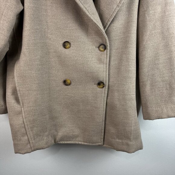 Free People Hannah Slouchy Oversized Coat Womens S Camel Soft Quiet Luxury - Picture 5 of 15